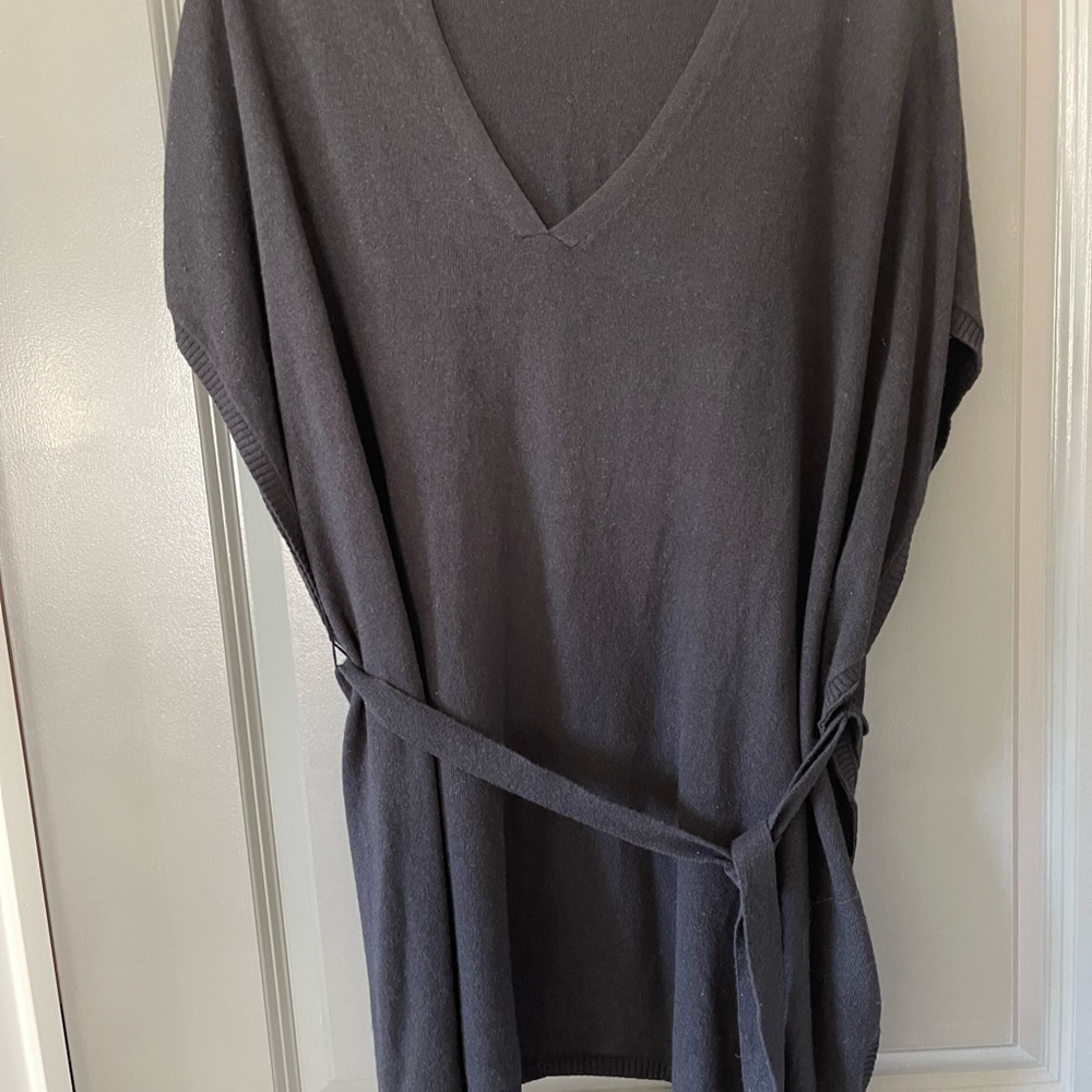 Black never worn poncho style sweater